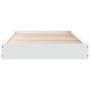 White engineered wood bed frame 90x200 cm by vidaXL, Beds and slatted bases - Ref: Foro24-842063, Price: 75,50 €, Discount: %