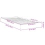 White engineered wood bed frame 90x200 cm by vidaXL, Beds and slatted bases - Ref: Foro24-842063, Price: 75,50 €, Discount: %