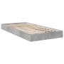 Concrete gray engineered wood bed frame 75x190 cm by vidaXL, Beds and slatted bases - Ref: Foro24-842080, Price: 61,99 €, Dis...