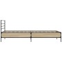 Estructura cama madera ingeniería metal roble Sonoma 100x200 cm de vidaXL, Camas y somieres - Ref: Foro24-845588, Precio: 101...