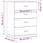 Aparadores 2 uds madera de ingeniería roble ahumado 60x39x80 cm de vidaXL, Aparadores - Ref: Foro24-3276627, Precio: 193,71 €...