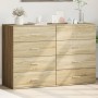 2 Stk. Sideboards aus Sonoma Eiche aus Holzwerkstoff 60x39x80 cm von vidaXL, Sideboards - Ref: Foro24-3276625, Preis: 187,11 ...