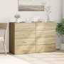 2 Stk. Sideboards aus Sonoma Eiche aus Holzwerkstoff 60x39x80 cm von vidaXL, Sideboards - Ref: Foro24-3276625, Preis: 187,11 ...