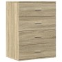 2 Stk. Sideboards aus Sonoma Eiche aus Holzwerkstoff 60x39x80 cm von vidaXL, Sideboards - Ref: Foro24-3276625, Preis: 187,11 ...