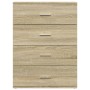 Aparadores 2 uds madera de ingeniería roble Sonoma 60x39x80 cm de vidaXL, Aparadores - Ref: Foro24-3276625, Precio: 186,88 €,...