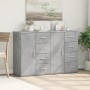 2 gray concrete effect engineered wood sideboards 59x39x80 cm by vidaXL, Sideboards - Ref: Foro24-3276633, Price: 190,16 €, D...