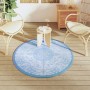 Outdoor light blue PP Ø120 cm carpet by vidaXL, Outdoor protectors - Ref: Foro24-368498, Price: 21,43 €, Discount: %