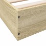 Sonoma oak engineered wood bed frame 160x200 cm by vidaXL, Beds and slatted bases - Ref: Foro24-842009, Price: 116,10 €, Disc...