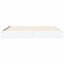 Estructura de cama madera de ingeniería blanca 140x200 cm de vidaXL, Camas y somieres - Ref: Foro24-842021, Precio: 101,36 €,...