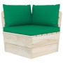 8-piece pallet garden furniture and fir wood cushions