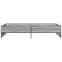 Estructura cama madera ingeniería metal gris Sonoma 100x200 cm de vidaXL, Camas y somieres - Ref: Foro24-845239, Precio: 92,0...