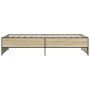 Estructura cama madera ingeniería metal roble Sonoma 90x190 cm de vidaXL, Camas y somieres - Ref: Foro24-845247, Precio: 86,0...