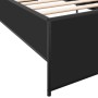 Estructura de cama madera de ingeniería y metal negra 75x190 cm de vidaXL, Camas y somieres - Ref: Foro24-845251, Precio: 85,...