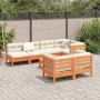 8-piece garden sofa set with pine wood furniture and brown wax cushions by vidaXL, Garden sets - Ref: Foro24-3299350, Price: ...