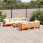 8-piece garden sofa set with pine wood furniture and brown wax cushions by vidaXL, Garden sets - Ref: Foro24-3299325, Price: ...