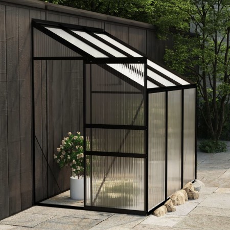 Anthracite grey aluminum greenhouse 3.8 m³ by vidaXL, Greenhouses - Ref: Foro24-49311, Price: 305,23 €, Discount: %