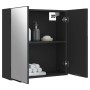 Armario de baño con espejo madera ingeniería negro 64x20x67 cm de vidaXL, Armarios y almacenamiento - Ref: Foro24-833560, Pre...