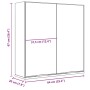 Bathroom cabinet with black engineered wood mirror 64x20x67 cm by vidaXL, Closets and storage - Ref: Foro24-833560, Price: 91...