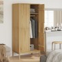 FLORO wardrobe made of solid pine wood in brown wax finish 77x53x171 cm by vidaXL, Wardrobes - Ref: Foro24-374005, Price: 333...