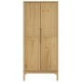 FLORO wardrobe made of solid pine wood in brown wax finish 77x53x171 cm by vidaXL, Wardrobes - Ref: Foro24-374005, Price: 333...