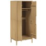 FLORO wardrobe made of solid pine wood in brown wax finish 77x53x171 cm by vidaXL, Wardrobes - Ref: Foro24-374005, Price: 333...