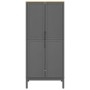 Armario FLORO madera maciza de pino gris 77x53x171 cm de vidaXL, Armarios roperos - Ref: Foro24-374007, Precio: 247,63 €, Des...