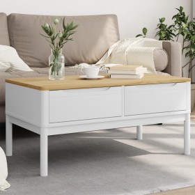 FLORO solid white pine wood coffee table 99x55.5x45 cm by vidaXL, Coffee table - Ref: Foro24-374018, Price: 126,75 €, Discoun...