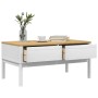 FLORO solid white pine wood coffee table 99x55.5x45 cm by vidaXL, Coffee table - Ref: Foro24-374018, Price: 126,99 €, Discoun...