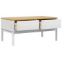 FLORO solid white pine wood coffee table 99x55.5x45 cm by vidaXL, Coffee table - Ref: Foro24-374018, Price: 126,99 €, Discoun...