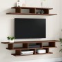 Brown oak engineered wood wall TV furniture by vidaXL, TV Furniture - Ref: Foro24-840736, Price: 57,41 €, Discount: %