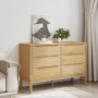 Comfortable FLORO solid pine wood chest of drawers in brown wax by vidaXL, Drawers - Ref: Foro24-374011, Price: 228,90 €, Dis...