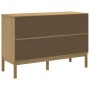 Comfortable FLORO solid pine wood chest of drawers in brown wax by vidaXL, Drawers - Ref: Foro24-374011, Price: 228,90 €, Dis...