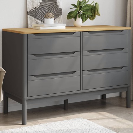 Comfortable FLORO solid pine wood dresser in gray. by vidaXL, Drawers - Ref: Foro24-374013, Price: 207,95 €, Discount: %