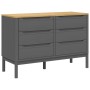 Comfortable FLORO solid pine wood dresser in gray. by vidaXL, Drawers - Ref: Foro24-374013, Price: 207,95 €, Discount: %