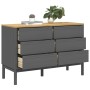 Comfortable FLORO solid pine wood dresser in gray. by vidaXL, Drawers - Ref: Foro24-374013, Price: 207,95 €, Discount: %