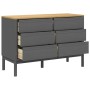 Comfortable FLORO solid pine wood dresser in gray. by vidaXL, Drawers - Ref: Foro24-374013, Price: 207,95 €, Discount: %