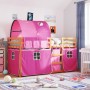 Bunk bed with curtains solid pink pine wood 90x200 cm by vidaXL, Beds and slatted bases - Ref: Foro24-3284038, Price: 194,98 ...