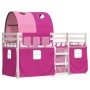 Bunk bed with curtains solid pink pine wood 90x200 cm by vidaXL, Beds and slatted bases - Ref: Foro24-3283987, Price: 266,43 ...