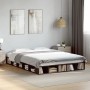 Oak brown engineered wood bed frame 150x200 cm by vidaXL, Beds and slatted bases - Ref: Foro24-3280474, Price: 161,32 €, Disc...