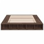 Oak brown engineered wood bed frame 150x200 cm by vidaXL, Beds and slatted bases - Ref: Foro24-3280474, Price: 161,32 €, Disc...