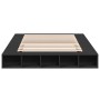 Black engineered wood bed frame 140x200 cm by vidaXL, Beds and slatted bases - Ref: Foro24-3280476, Price: 175,78 €, Discount: %