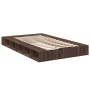 Estructura de cama madera de ingeniería marrón roble 120x200 cm de vidaXL, Camas y somieres - Ref: Foro24-3280488, Precio: 17...