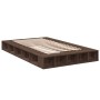 Estructura de cama madera de ingeniería marrón roble 140x190 cm de vidaXL, Camas y somieres - Ref: Foro24-3280495, Precio: 16...