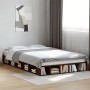 Estructura de cama madera de ingeniería marrón roble 140x190 cm de vidaXL, Camas y somieres - Ref: Foro24-3280495, Precio: 16...