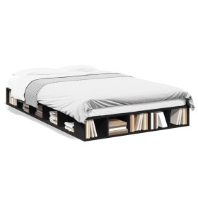 Estructura de cama madera de ingeniería negra 120x190 cm de vidaXL, Camas y somieres - Ref: Foro24-3280504, Precio: 135,99 €,...