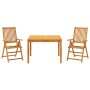 3-piece solid acacia wood garden dining set by vidaXL, Garden sets - Ref: Foro24-3295255, Price: 266,35 €, Discount: %