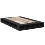 Estructura de cama madera de ingeniería negra 135x190 cm de vidaXL, Camas y somieres - Ref: Foro24-3280497, Precio: 176,41 €,...