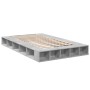 Concrete gray engineered wood bed frame 120x190cm by vidaXL, Beds and slatted bases - Ref: Foro24-3280506, Price: 132,99 €, D...