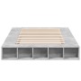 Concrete gray engineered wood bed frame 120x190cm by vidaXL, Beds and slatted bases - Ref: Foro24-3280506, Price: 132,99 €, D...