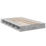 Estructura de cama madera de ingeniería gris hormigón 120x190cm de vidaXL, Camas y somieres - Ref: Foro24-3280506, Precio: 13...